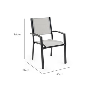 FORTIA 6pc Outdoor Dining Chair Set | Weather-Resistant | Outdoor Seating