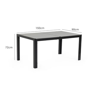 Fortia | Outdoor Dining Table | Rectangular | 150cm x 90cm | Weather-Resistant Garden Furniture