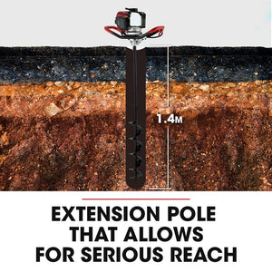 BAUMR-AG BPX-1400 Petrol Post Hole Digger | 38cc 4-Stroke | 150mm Auger | 600mm Extension Shaft