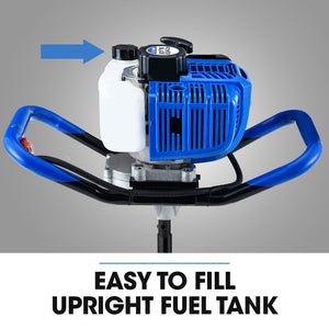 POWERBLADE PD750 52cc 2-Stroke Petrol Post Hole Digger | 200mm Auger | 600mm Extension Shaft