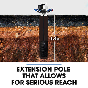 POWERBLADE PD950 52cc 2-Stroke Petrol Post Hole Digger | 3 Auger Bits & 600mm Extension Shaft
