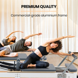 PROFLEX Aluminium Pilates Reformer Machine | Stretch Bed with Box & Jump Board Accessories
