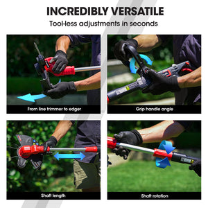 Baumr-AG 20V Cordless Line Trimmer | Whipper Snipper Electric Garden Tool | 2.0Ah Lithium Battery & Charger