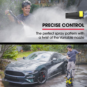 JET-USA RX530 Electric High Pressure Washer | 2400PSI | 3 Nozzles | Brush Head Cleaner | Detergent Bottle