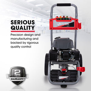 JET-USA Petrol High Pressure Washer | 7HP | 4800PSI | Water Spray Gun | 30M Hose | Drain Cleaner