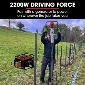 BAUMR-AG Electric Post Driver | HP360e | 2200W | 2 Piling Sleeves Included