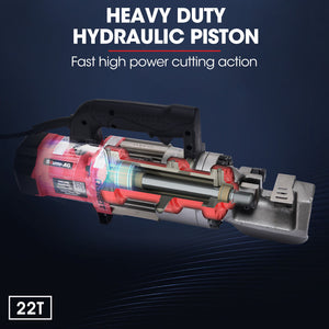 BAUMR-AG Heavy-Duty Electric Hydraulic Rebar Cutter | 1000W | 4-20mm Capacity | 3 Sec Cycle | Carry Case