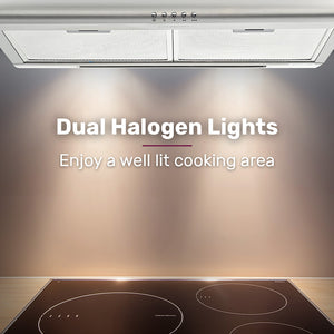 EUROCHEF Fixed Rangehood | 60cm | Stainless Steel | 3-Speed | Halogen Lights | EFR60S