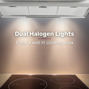 EUROCHEF Fixed Rangehood | 90cm | Stainless Steel | 3-Speed | Halogen Lights | EFR90S