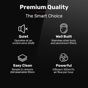 EUROCHEF Slideout Rangehood | 60cm | Stainless Steel | 2-Speed | Halogen Lights | ESR60S