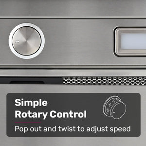 EUROCHEF Undermount Rangehood | 60cm | Stainless Steel | 3-Speed | LED Lights | EUR60S