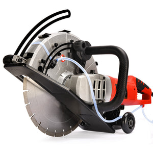 BAUMR-AG Concrete Saw | 3500W | 350mm (14") | Wet & Dry | Vacuum Port | 15A Plug