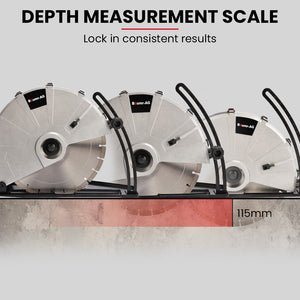 BAUMR-AG Concrete Saw | 3500W | 350mm (14") | Wet & Dry | Vacuum Port | 15A Plug