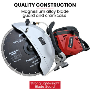 BAUMR-AG 400mm Concrete Demolition Saw | 94cc 2-Stroke | 16" Diamond Blade | Wet & Dry Cutting | Anti-Vibration System