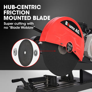 Baumr-AG 2400W 16" Metal Cut-Off Cold Saw | Commercial-Grade | Brushless Motor | Soft Start | 45° Mitre Chop