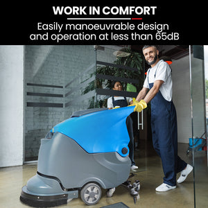 Auch FSH18 Floor Scrubber & Dryer | 490mm, Battery Powered, Walk Behind, Commercial Grade