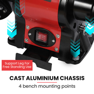 BAUMR-AG Bench Grinder & Belt Sander Combo | 150mm Grinding Disc | 50 x 686mm Linisher | Worklight | Brushless Motor