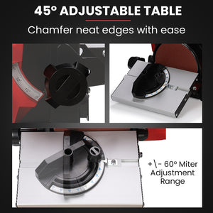BAUMR-AG Bench Belt & Disc Sander Combo | 100mm Linisher + 150mm Disc | 400W Brushless Motor | Horizontal & Vertical Sanding