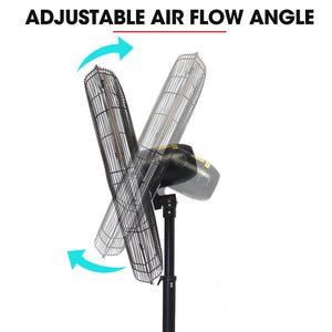 BAUMR-AG Industrial Pedestal Fan | 30" 762mm | 300W | Heavy-Duty | 3-Speed | Commercial | EESS Certified