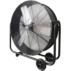 BAUMR-AG Industrial Mobile Floor Drum Fan | 36" 914mm | 290W | Brushless Motor | Tilting | Heavy-Duty | EESS Certified