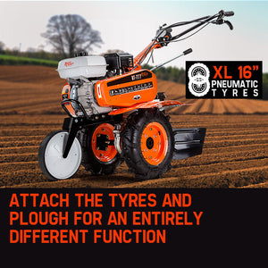 PLANTCRAFT Petrol Cultivator Tiller | 7.0HP | Self-Propelled Rotary Rototiller Plough