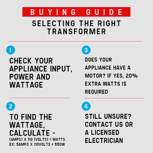 GENPOWER Step Down Transformer | 2000W | 240V to 110V Voltage Converter | AU-US