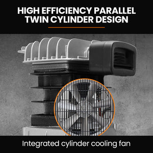 UNIMAC 70L Commercial Air Compressor | 2.2kW | 280L/min | 116PSI | Brushless Motor | Certified Tank | Long Service Life