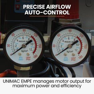 UNIMAC 50L Silent Oil-Free Portable Air Compressor | 2HP Electric | Vertical | Air Tools & Tyre Inflation