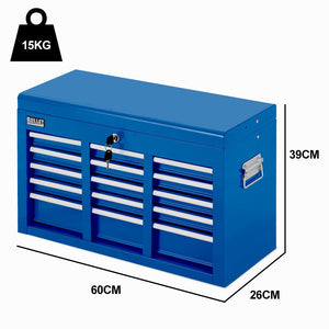 Bullet Tool Box 9 Drawer | Garage Storage Chest & Organiser | Mechanic Workshop Toolbox Set | Blue