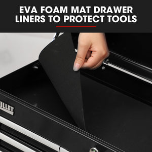 Bullet Pro 9 Drawer Tool Box Chest | Organiser Mechanic Garage Storage Toolbox Set | Black