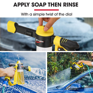 Jet-USA Foam Cannon Soap Applicator Gun | For Garden Hose, Snow Foamer with Soap Bottle, Quick Connect