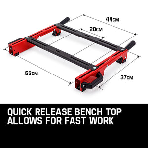 Baumr-AG Universal Mitre Saw Stand | Adjustable Portable Drop Saw Workbench Table