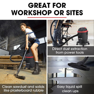 Wet and Dry Vacuum Cleaner 20L 1200W with Blower | Car Workshop Carpet