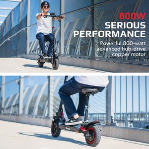 VALK Fusion 7 | Electric Scooter with Seat Option | 800W | 48V 13Ah Lithium | 50km Range | Quad Shocks | 10 Inch Tyres