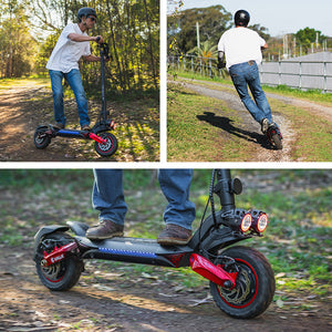 VALK Primal 9 | Dual Motor | 1600W Extreme Hill Climbing Electric Scooter | Black/Red