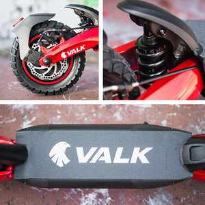 VALK Primal 9 | Dual Motor | 1600W Extreme Hill Climbing Electric Scooter | Black/Red