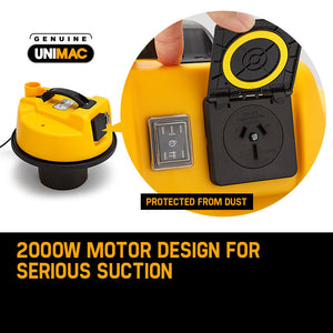 UNIMAC 30L Wet and Dry Vacuum Cleaner | Blower & Bagless | 2000W Drywall Vac