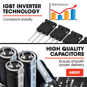 Rossi 200A Multi-Purpose Welder | MIG/MAG/MMA/ARC/TIG | Flux/Solid Wire | CO2 or Argon Gas Compatible