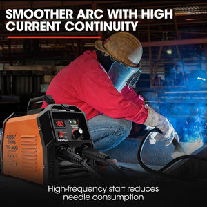 Rossi NextGen TIG/MMA 200A Welder | TIG-200 | Argon Gas | HF Start | Regulator Included
