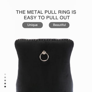 6x Velvet Bar Stools with Studs Trim | Wooden Legs | Tufted Dining Chairs | Kitchen