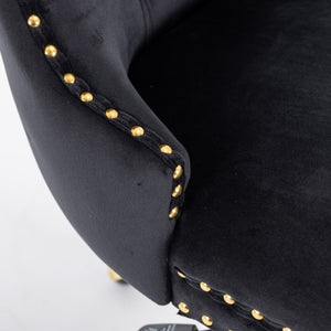 Velvet Home Office Chair | Black