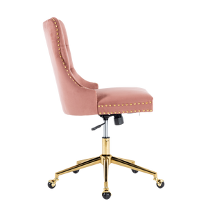Velvet Home Office Chair | Pink