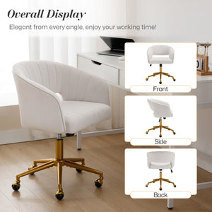 Velvet Home Office Chair | Beige