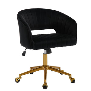 Velvet Home Office Chair | Black
