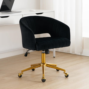 Velvet Home Office Chair | Black
