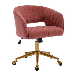 Velvet Home Office Chair | Rose