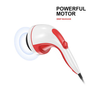 Handheld Vibration Massager Red | 4 Interchangeable Heads | Adjustable Speed