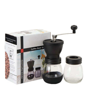 Coffee Bean Grinder | Manual Hand | Stainless Ceramic Burr Core | Glass Jar Nut Mill