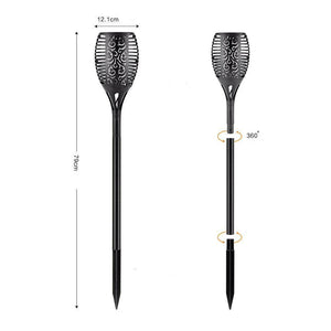 96-LED Solar Torch Garden Light | Outdoor Flame Dancing Flickering Auto Lamp