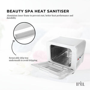 8L Electric Towel Warmer | White | UV Steriliser Cabinet | Small Hot Heater & Sanitiser